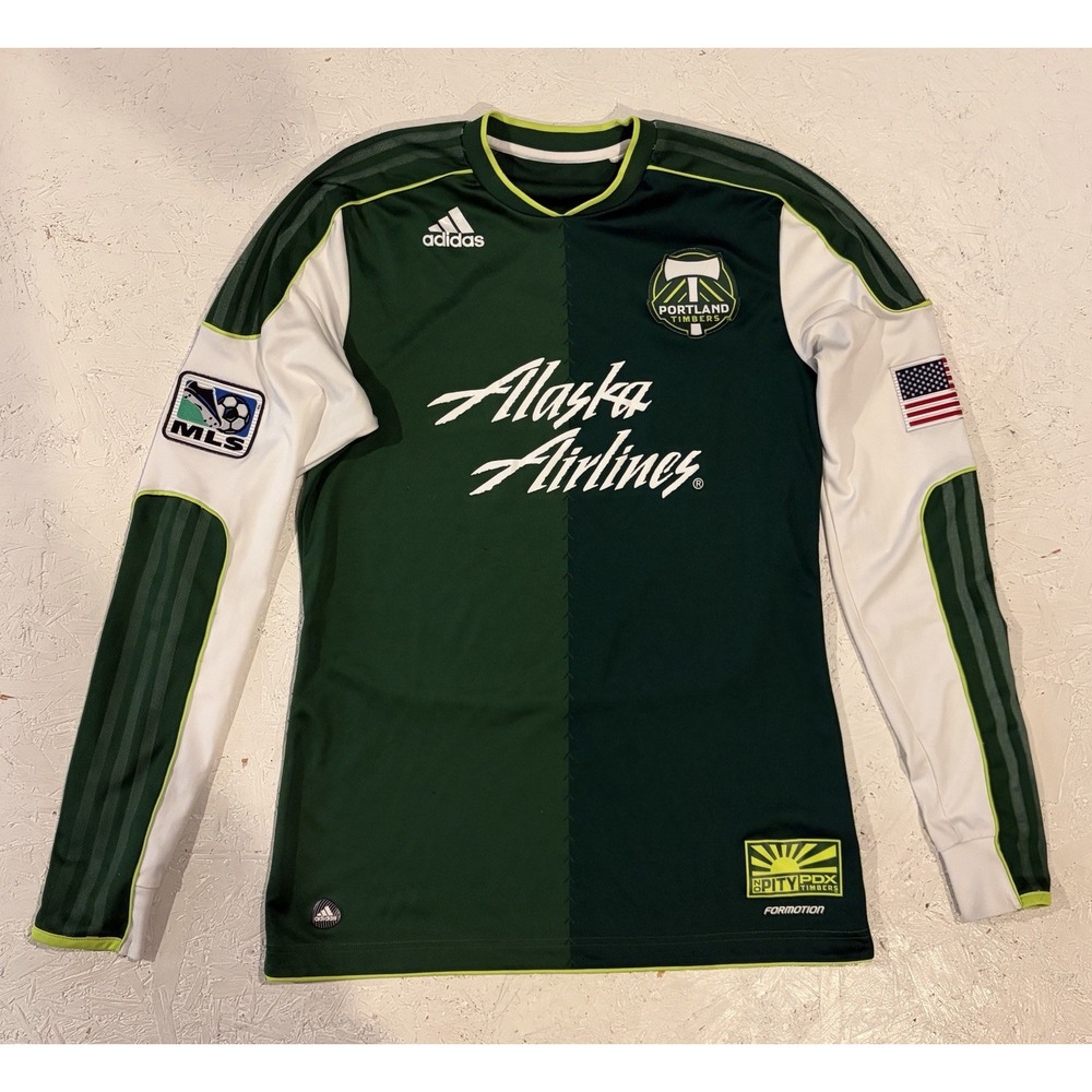 Adidas Portland Timbers Mens S Home Football 2012/13 Soccer Long Sleeve Jersey